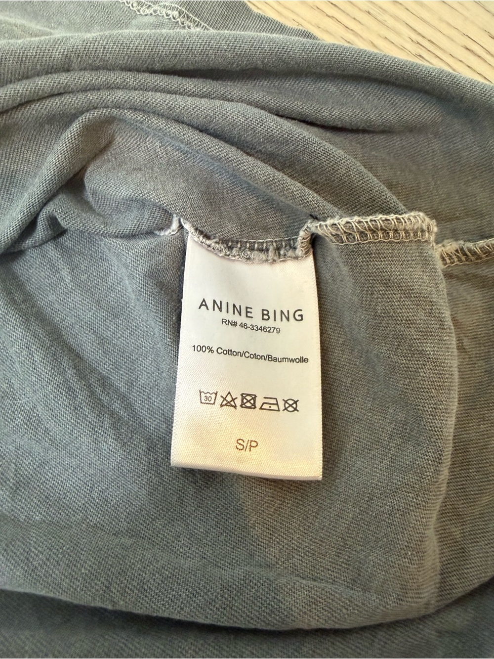 Anine Bing - Lili Tee Motorcycle in Washed Grey - Picture 6 of 6